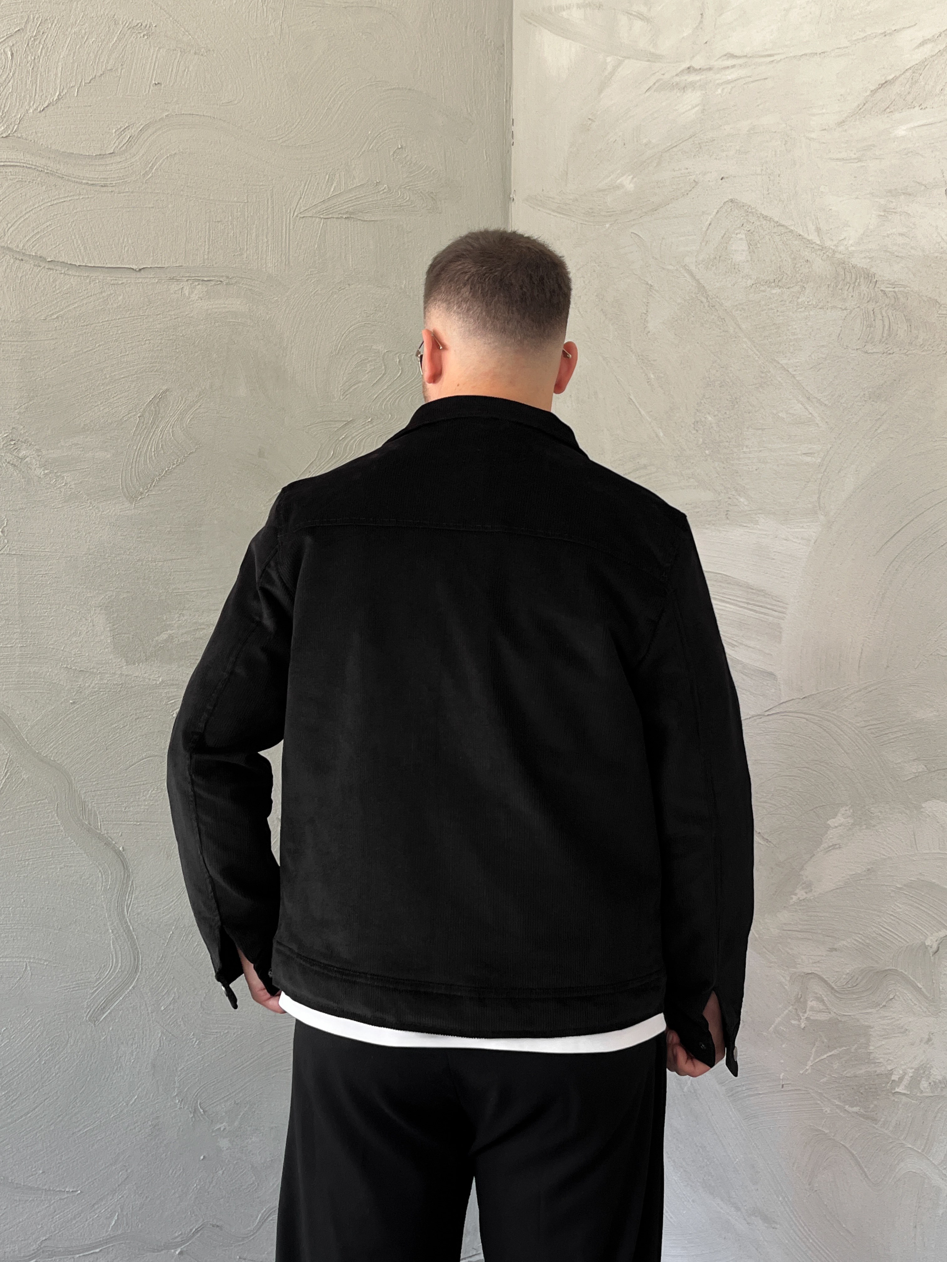 Siyah Premium Edition Fitilli Kadife Ceket