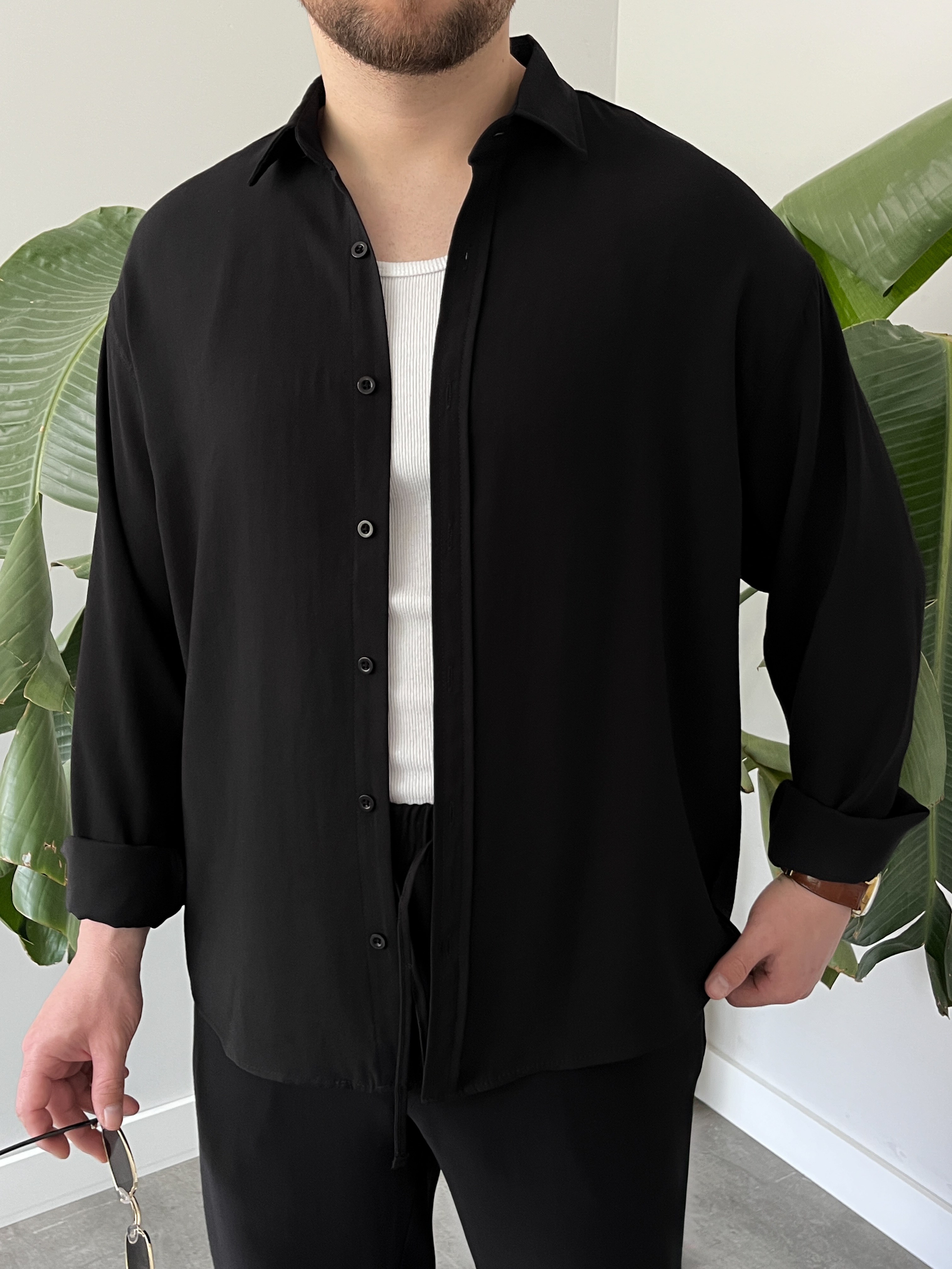 Siyah Premium Modal Oversize Takım