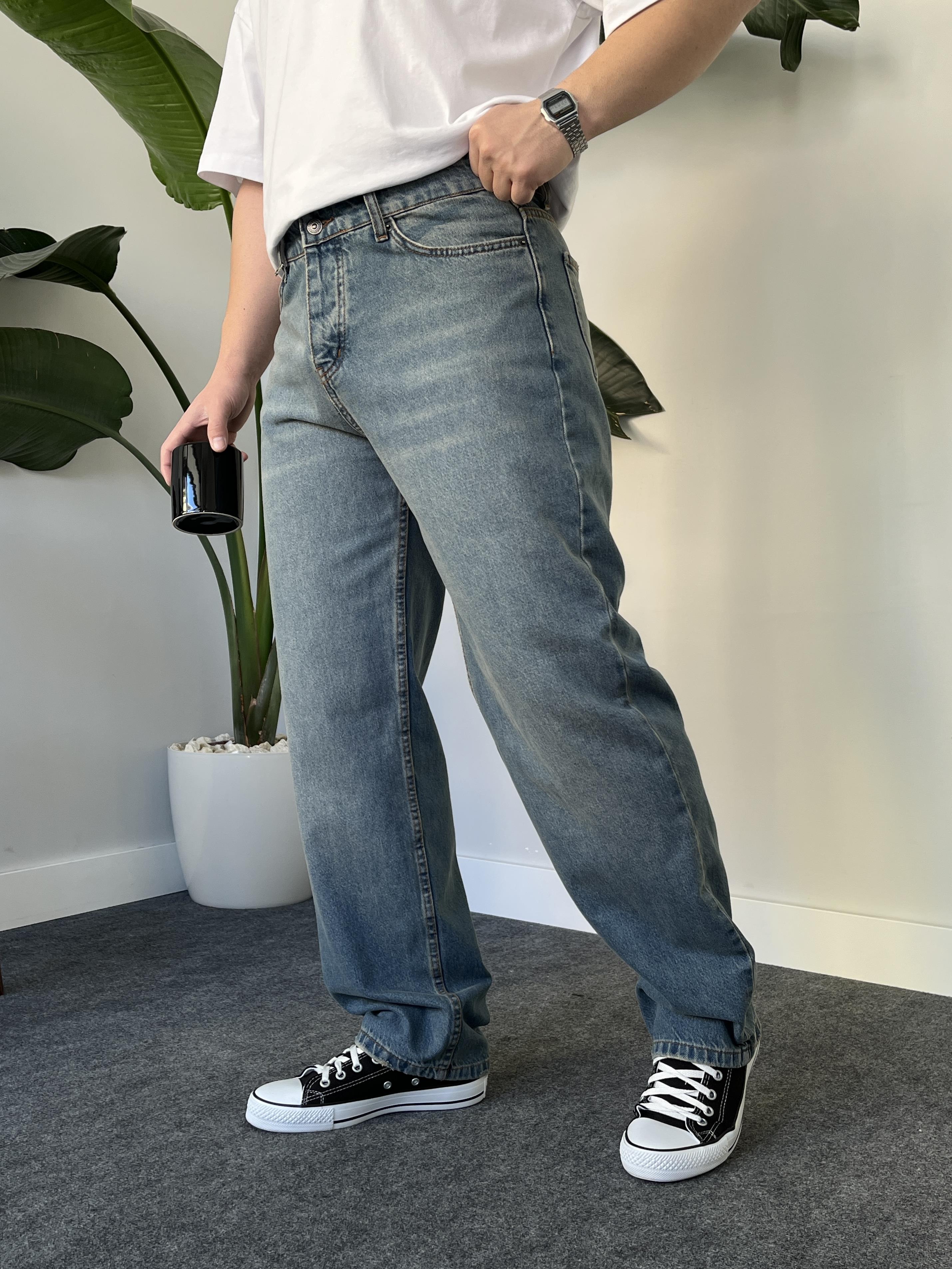Slatewash Eskitme Baggy Jean