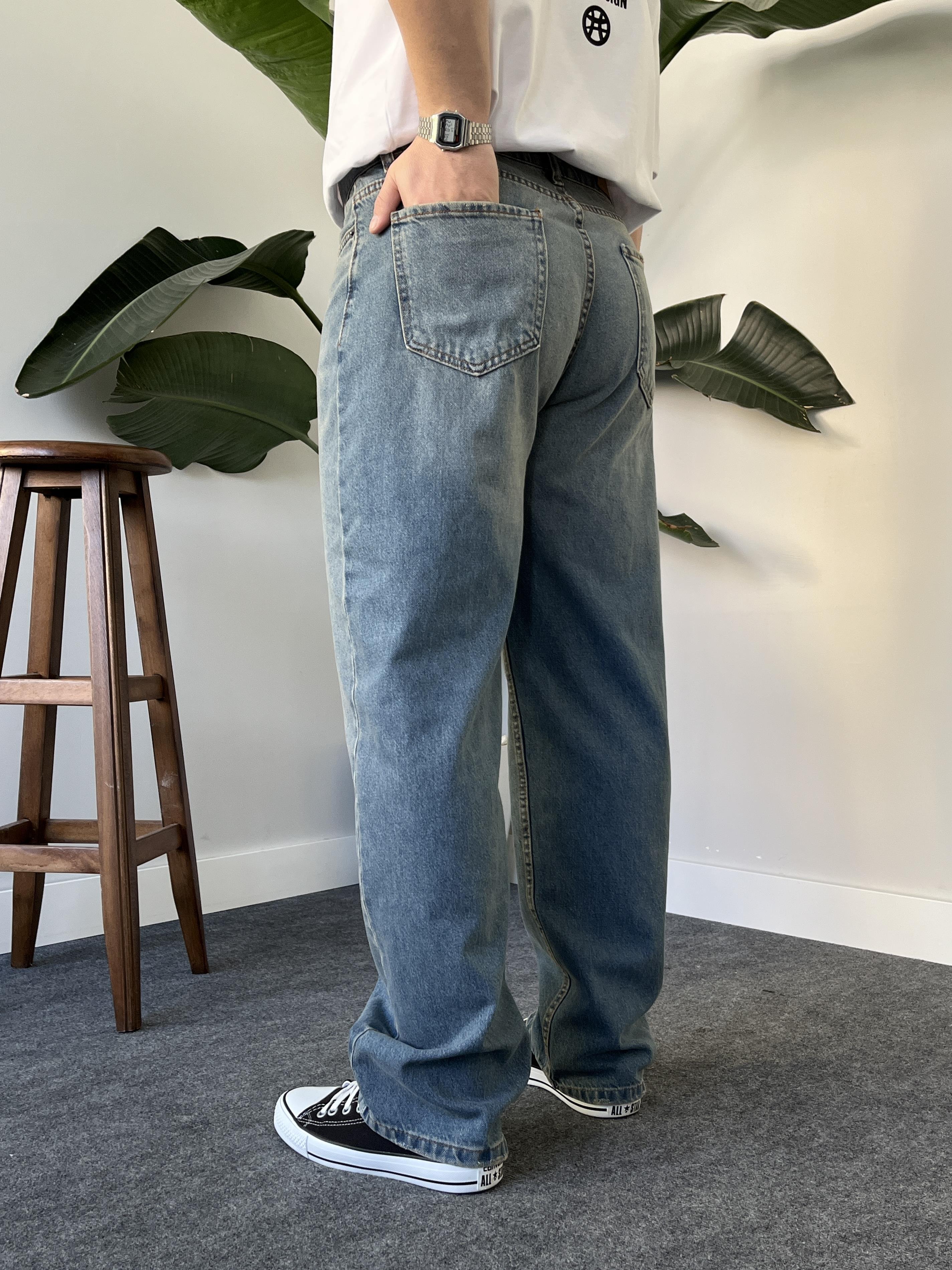 Slatewash Eskitme Baggy Jean