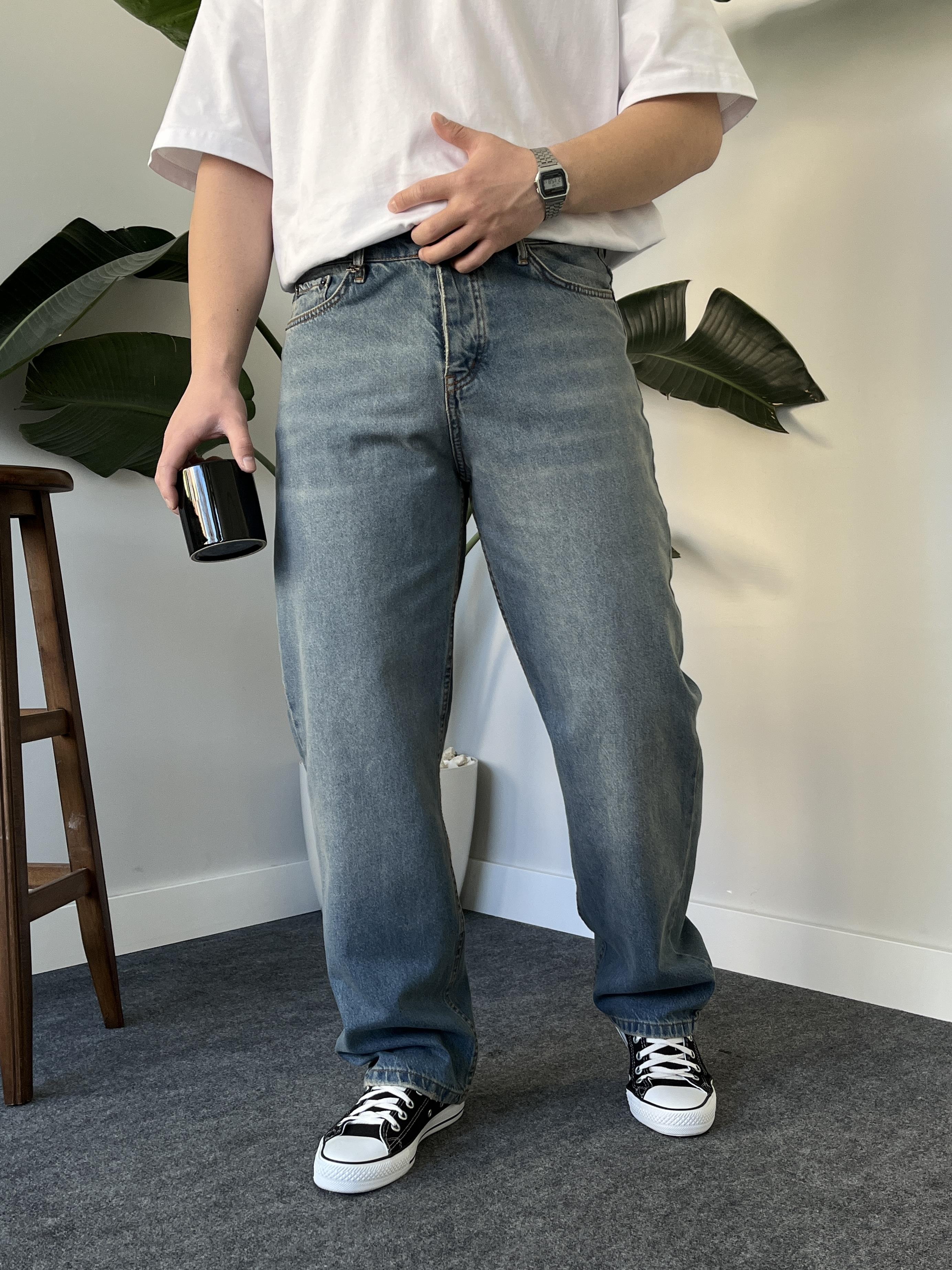 Slatewash Eskitme Baggy Jean