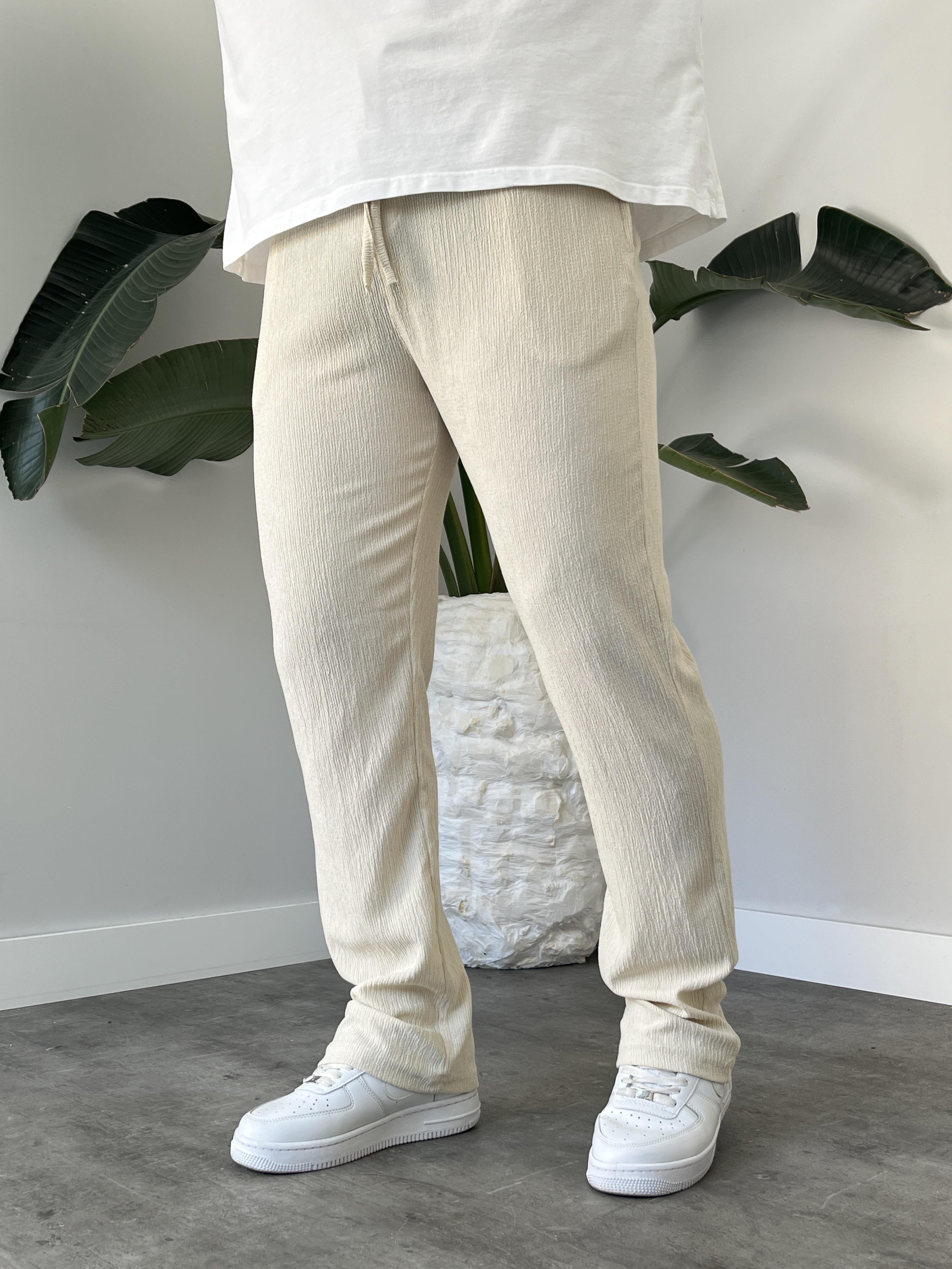Taş Krinkıl Kumaş Relax Fit Pantolon