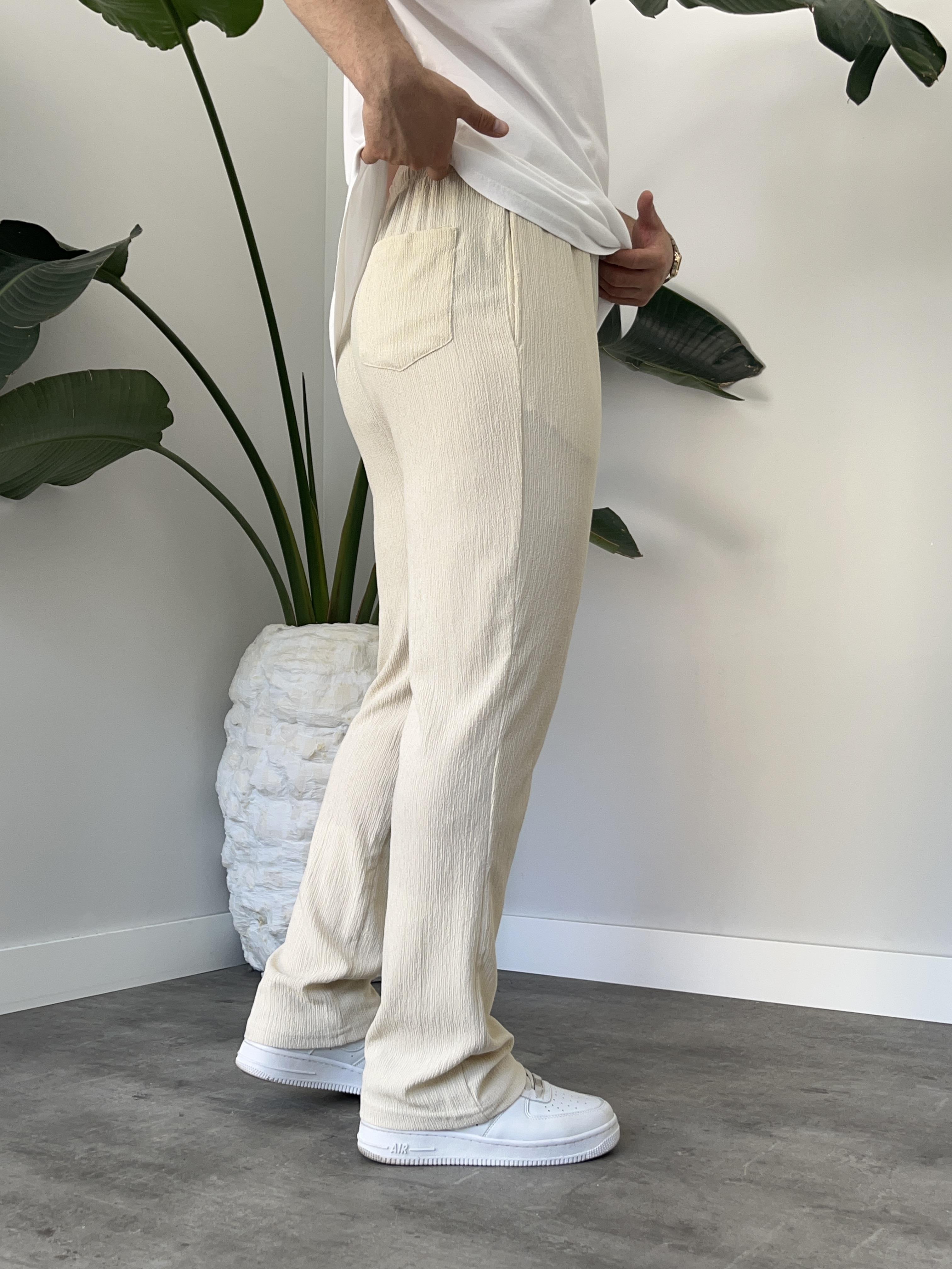 Taş Krinkıl Kumaş Relax Fit Pantolon