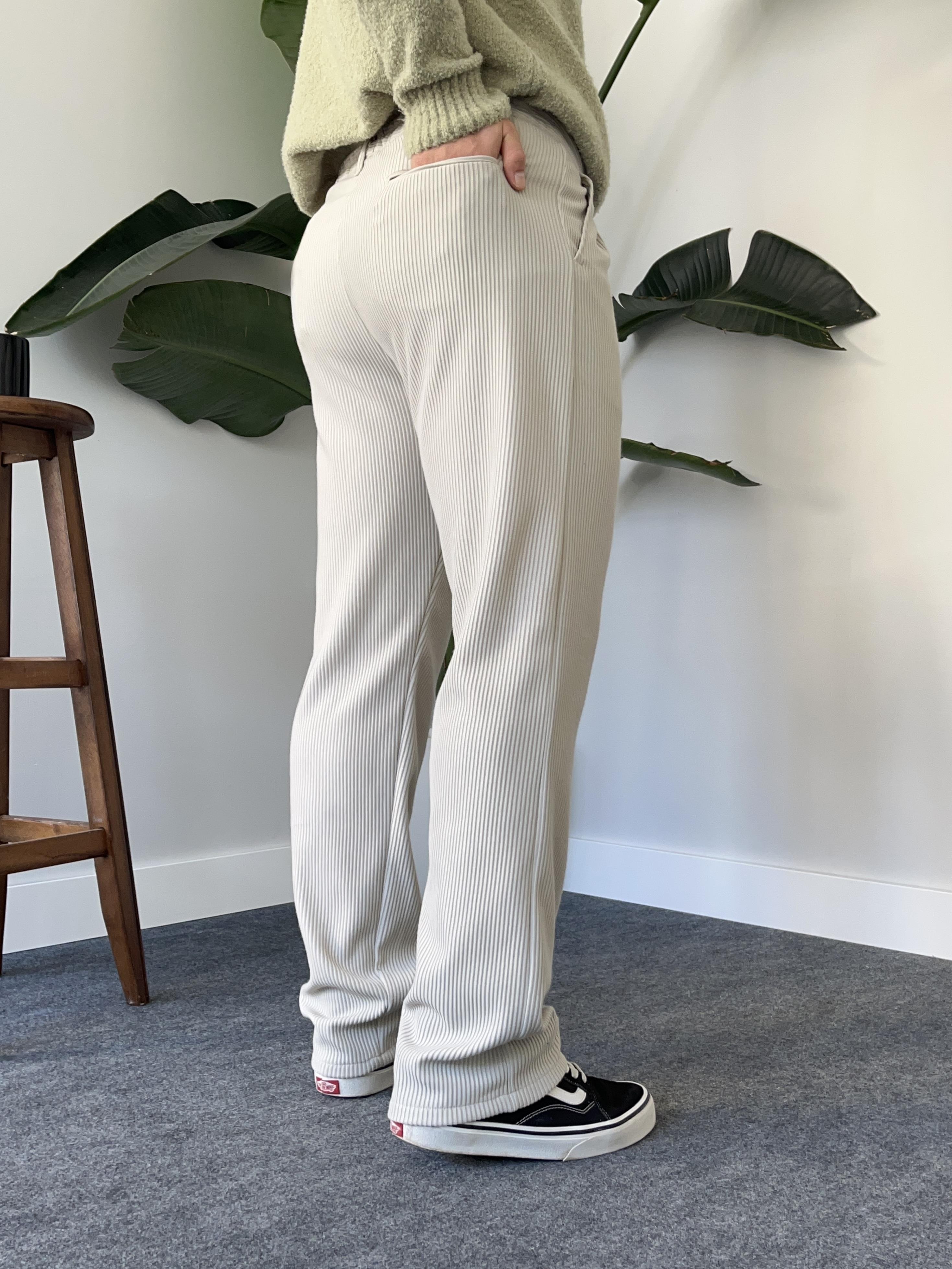 Taş Pileli Fitilli Baggy Pantolon