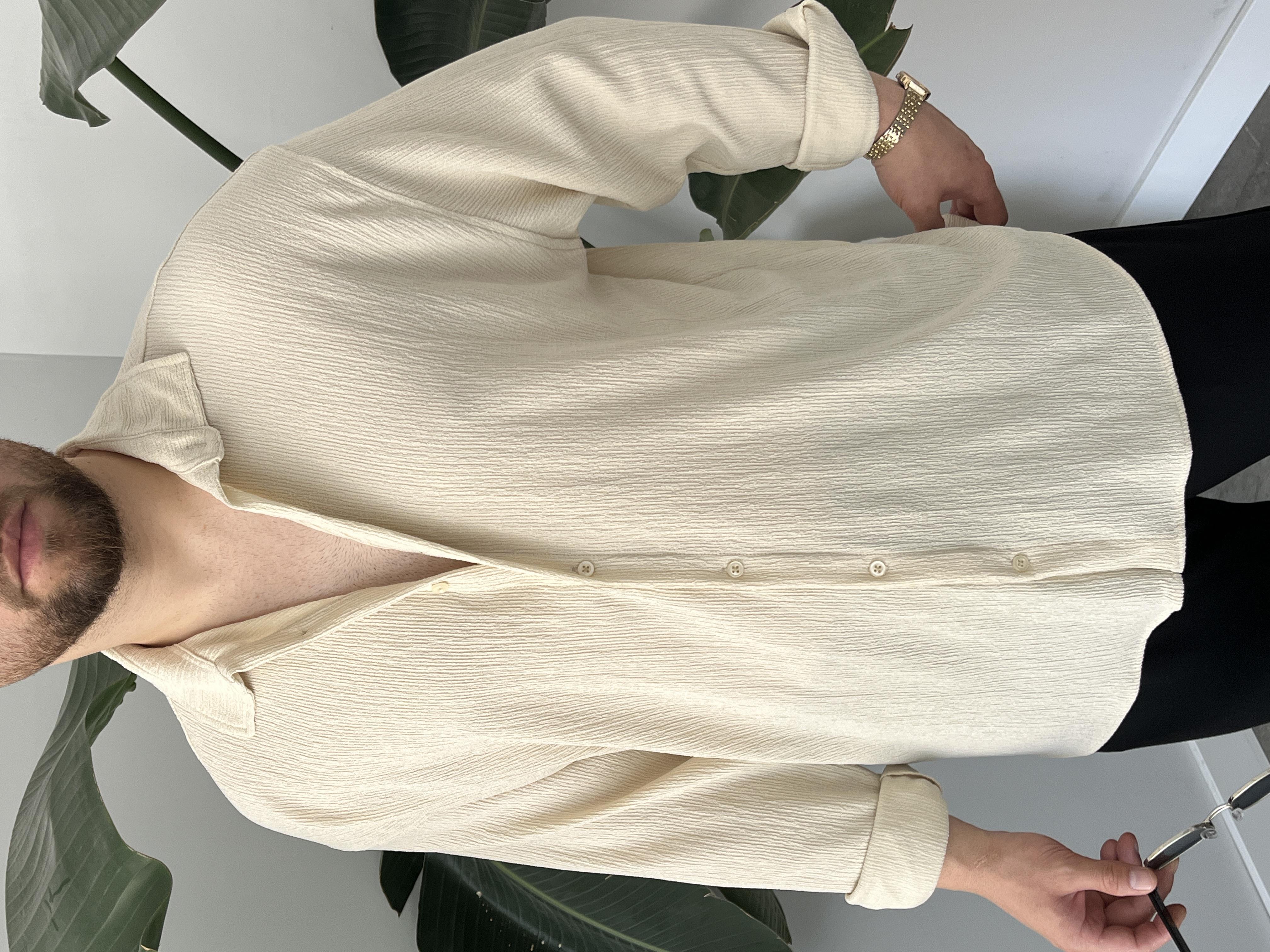 Taş Seul Kumaş Oversize Gömlek
