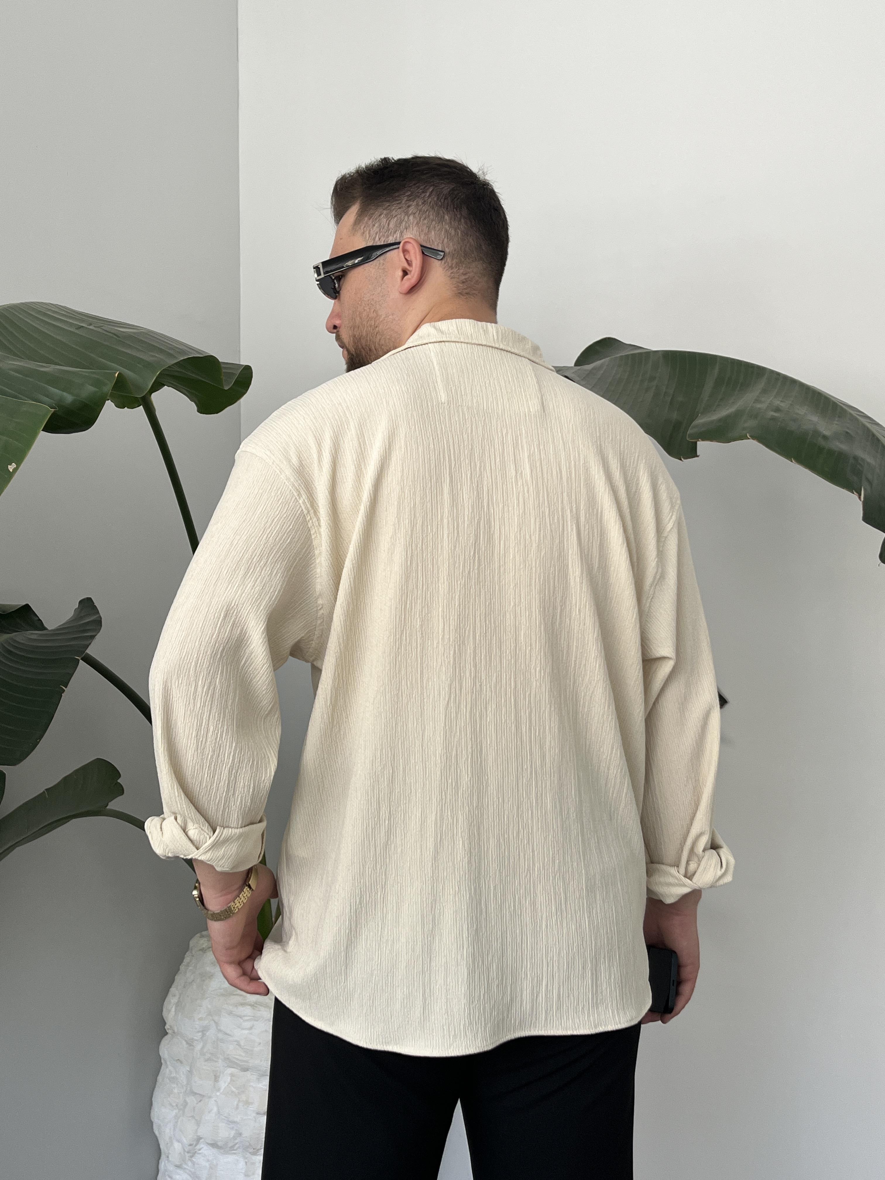 Taş Seul Kumaş Oversize Gömlek