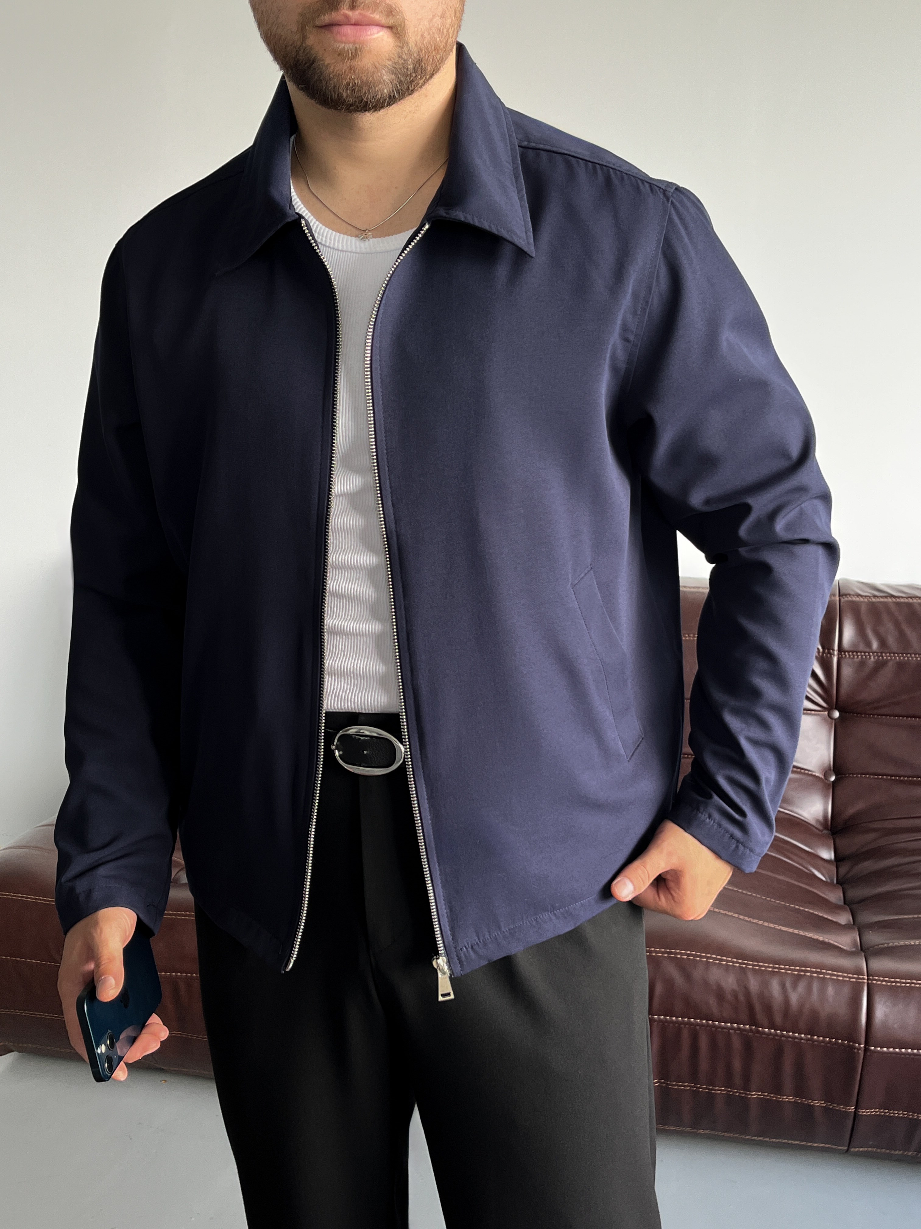 Venzi Lacivert Casual Ceket
