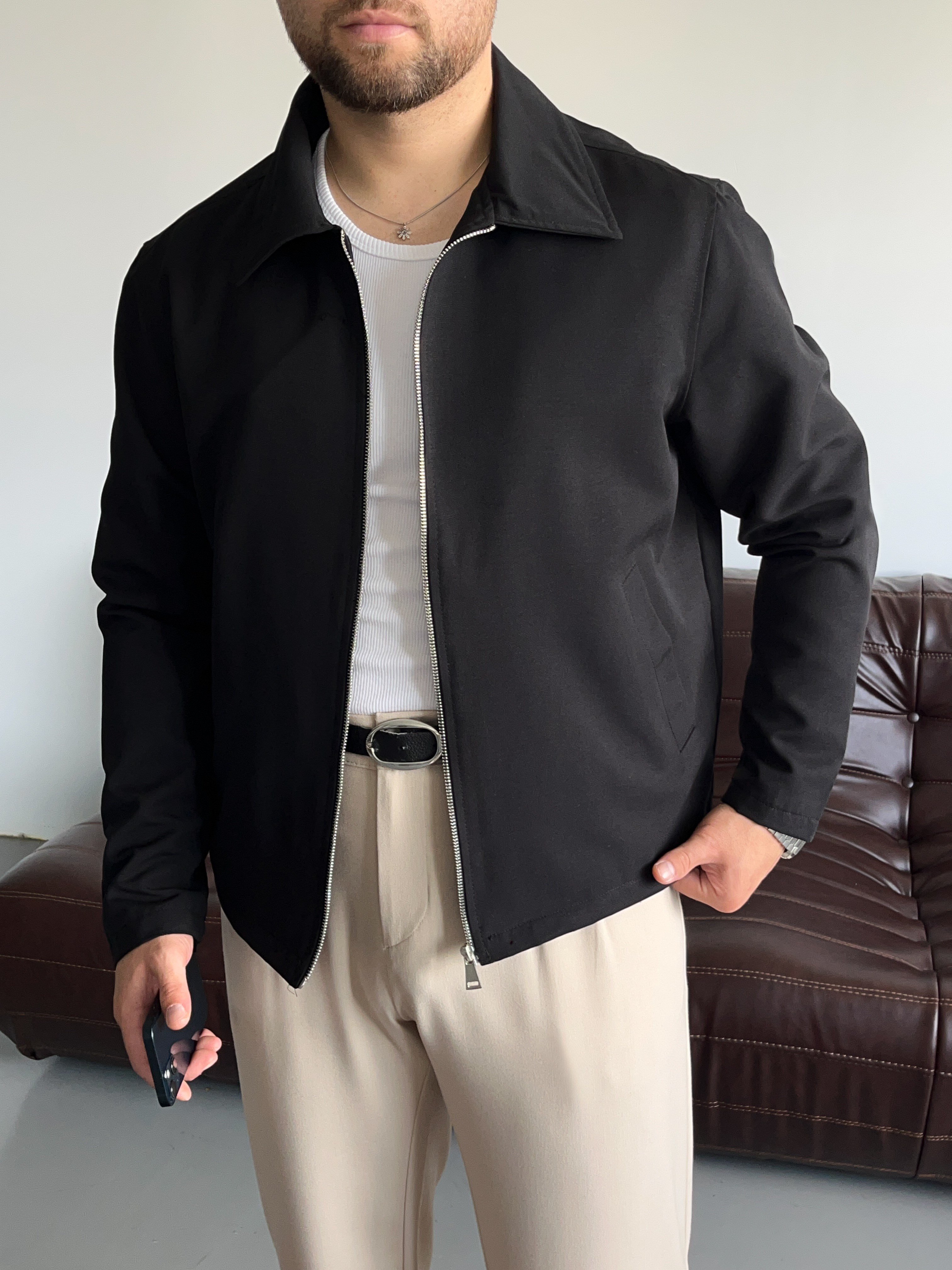 Venzi Siyah Casual Ceket
