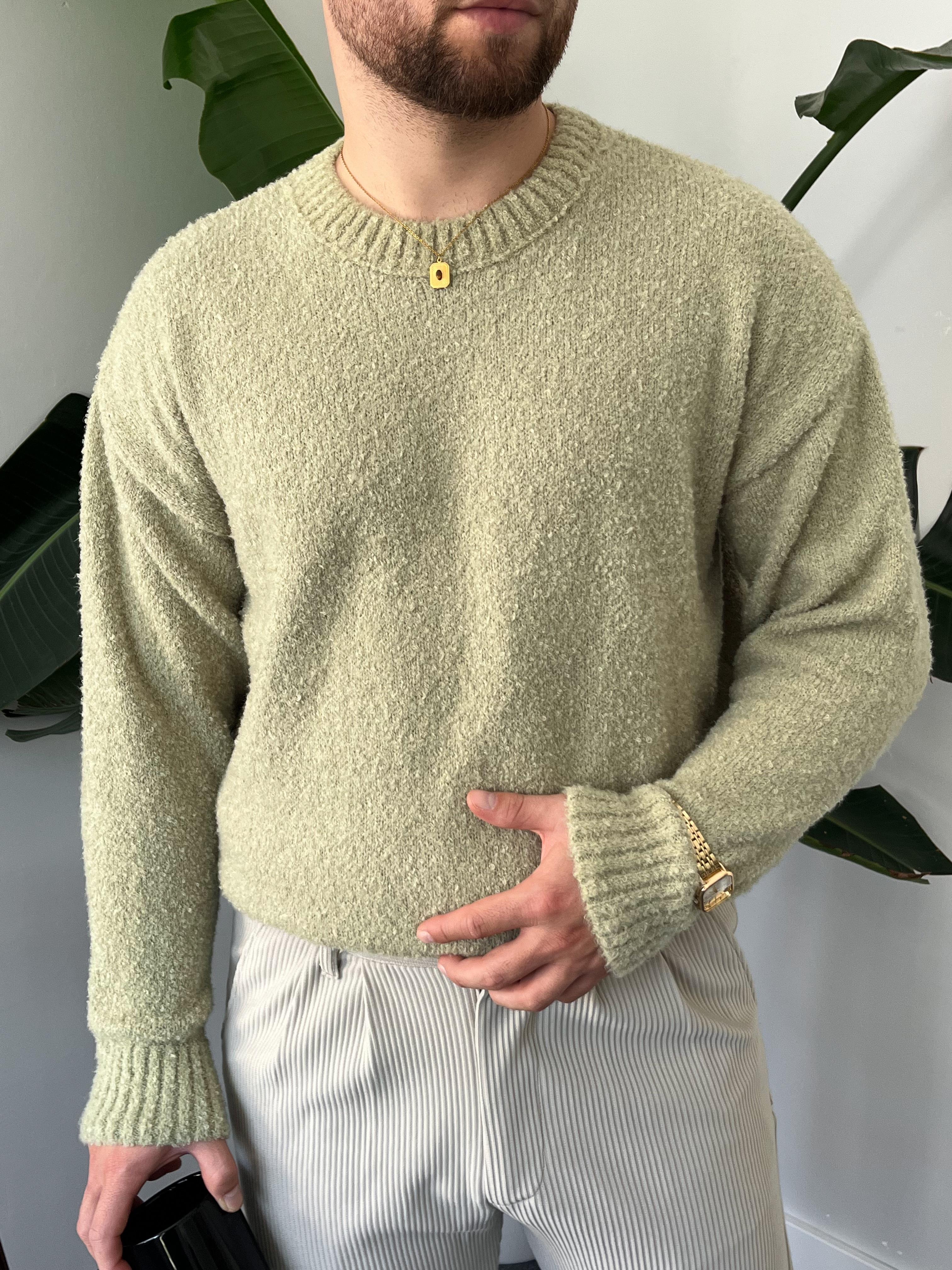 Yeşil Elegance Soft Doku Kazak