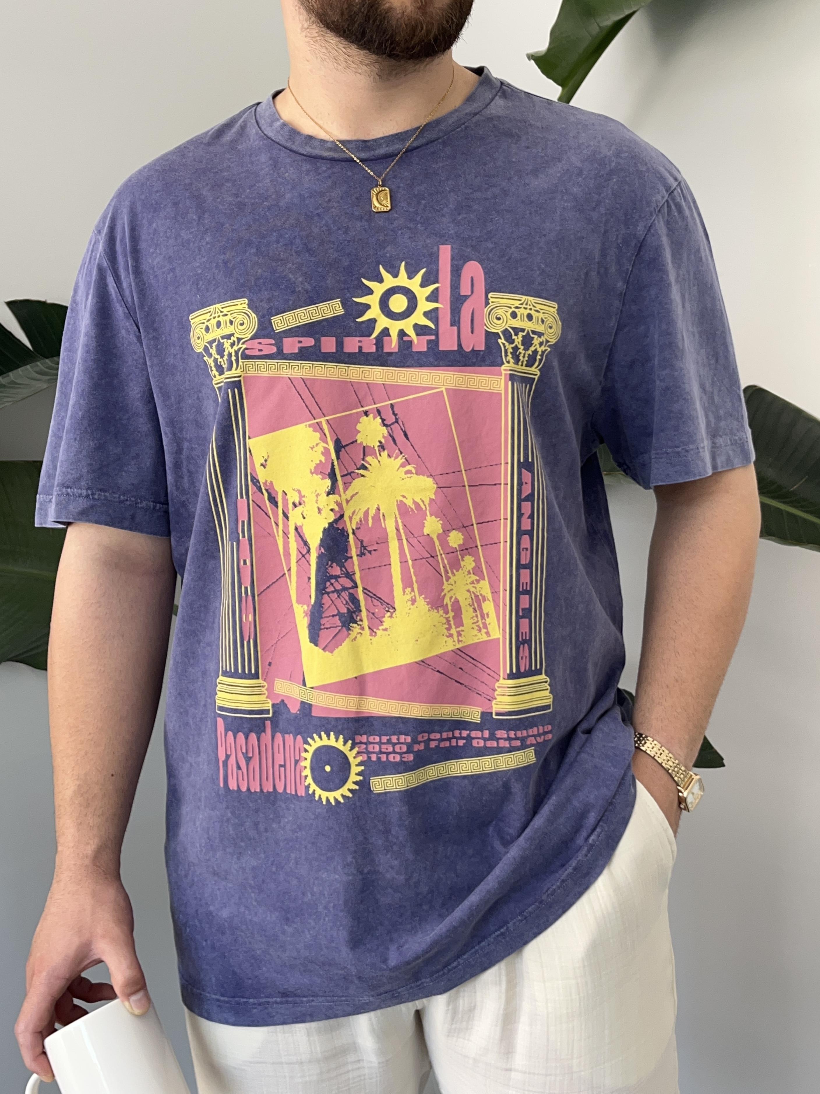 Yıkamalı Baskılı T-shirt