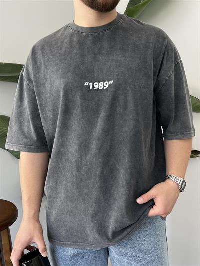1989 Yıkamalı Oversize T-shirt