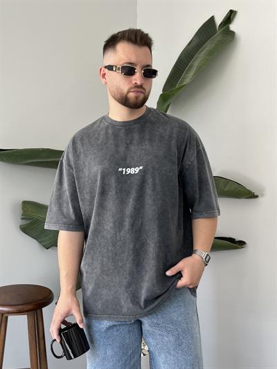 1989 Yıkamalı Oversize T-shirt