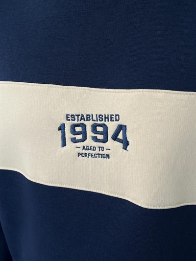 1994 Nakışlı Lacivert Üç İplik Şardonlu Sweatshirt