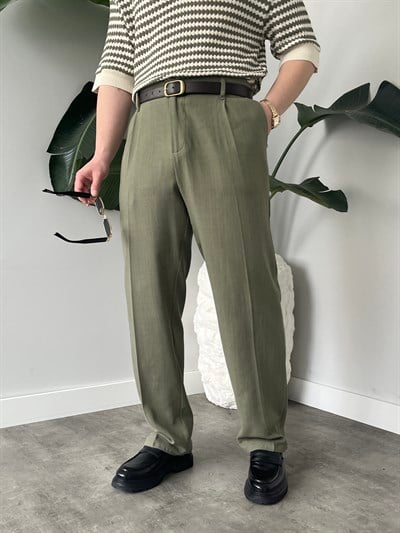 Alto Çağla Ham Keten Baggy Pantolon