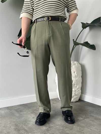 Alto Çağla Ham Keten Baggy Pantolon