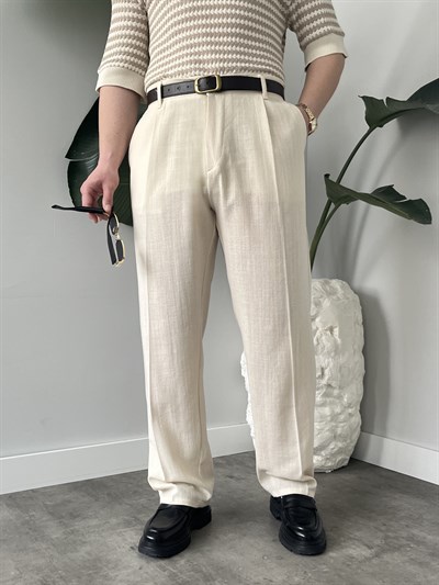 Alto Taş Ham Keten Baggy Pantolon