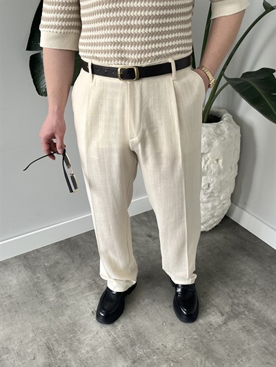 Alto Taş Ham Keten Baggy Pantolon