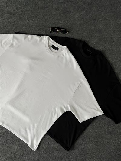 Beyaz Oversize Basic T-shirt