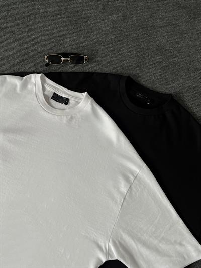Beyaz Oversize Basic T-shirt