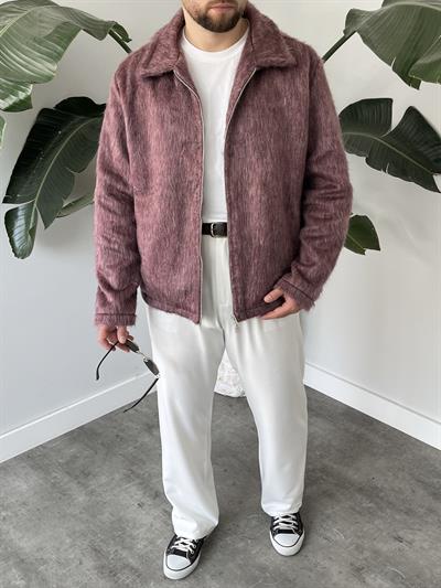 Bordo Sakallı Kumaş Ceket