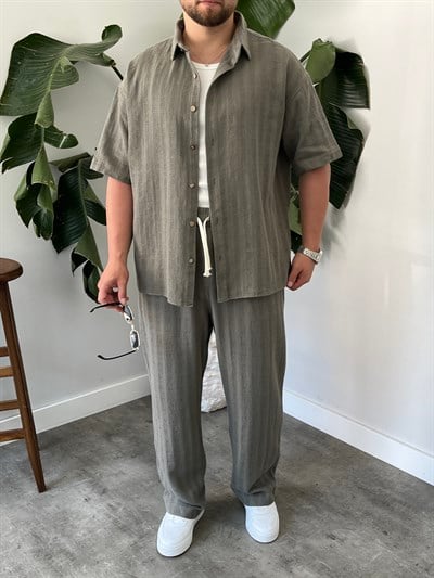 Çağla Alaçatı Casual Desenli Oversize Takım