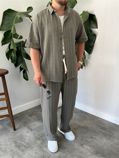 Çağla Alaçatı Casual Desenli Oversize Takım