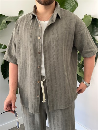 Çağla Alaçatı Casual Desenli Oversize Takım