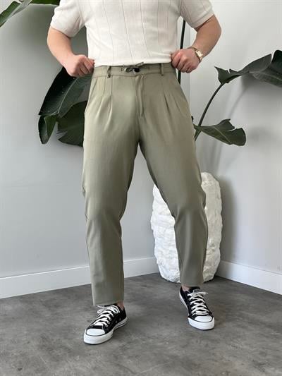 Çağla Bağlama Detaylı Keten Boyfriend Pantolon