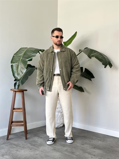 Çağla Fitilli Kadife Bomber Mont