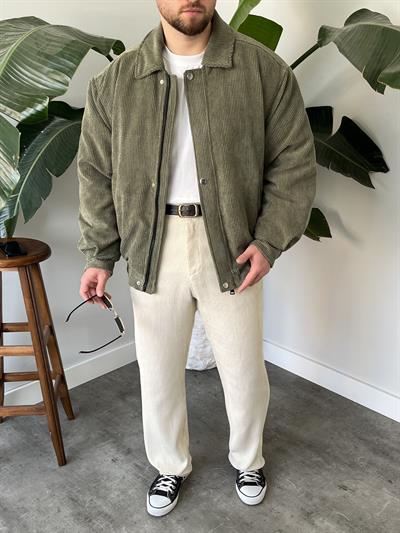 Çağla Fitilli Kadife Bomber Mont