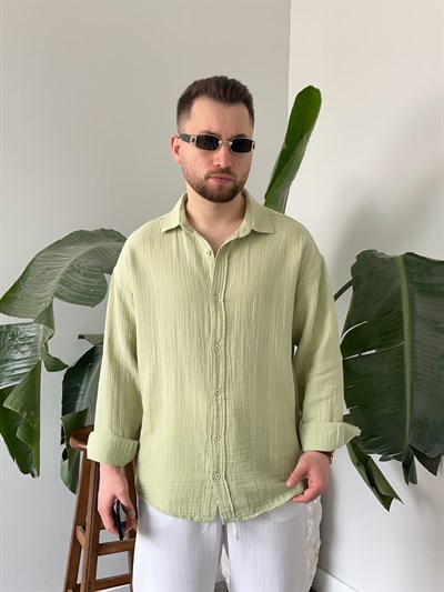 Çağla Premium Müslin Dokulu Oversize Gömlek