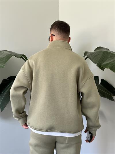 Çağla Yarım Fermuarlı Oversize Eşofman Takımı