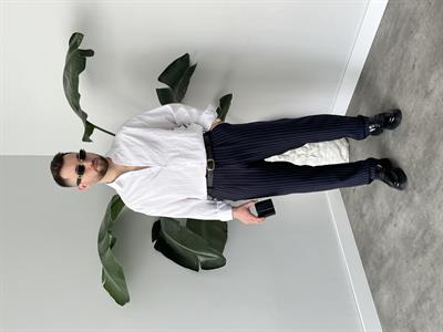 Dante Beyaz Modal Kumaş Oversize Gömlek