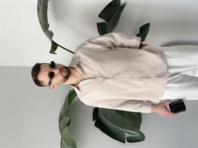 Dante Taş Modal Kumaş Oversize Gömlek