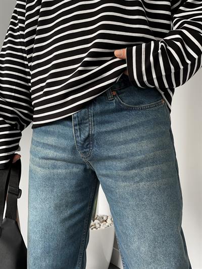 Efektli Yıkamalı Baggy Jean