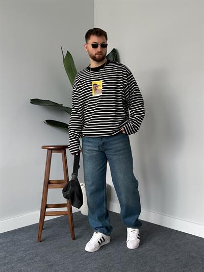 Efektli Yıkamalı Baggy Jean