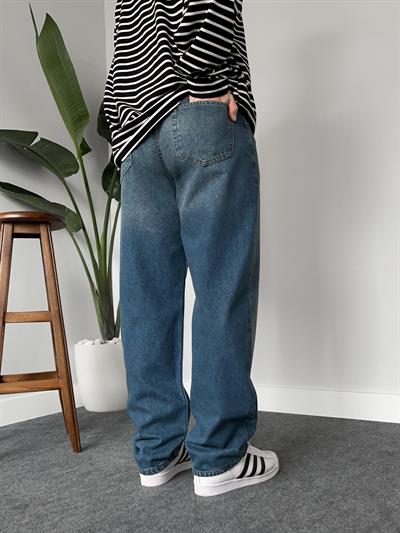 Efektli Yıkamalı Baggy Jean