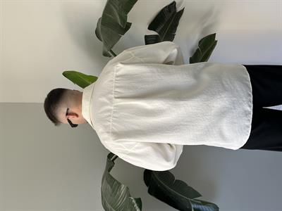 Ekru Modal Basic Oversize Gömlek