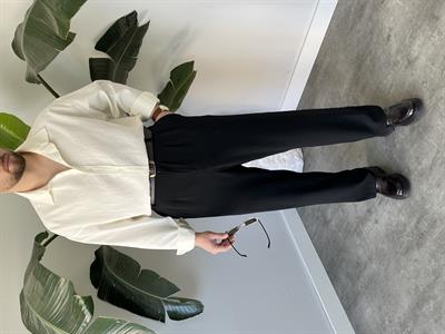 Ekru Modal Basic Oversize Gömlek