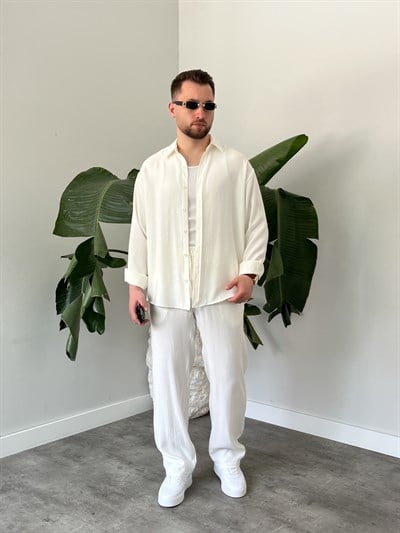 Ekru Premium Modal Oversize Takım