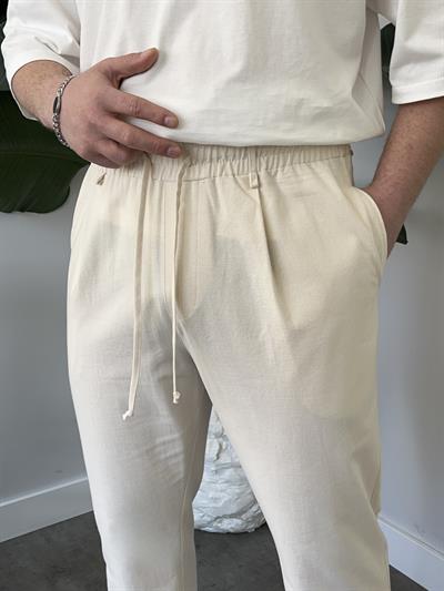 Elliot Ekru Bol Kalıp Gabardin Boyfriend Pantolon