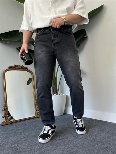 Füme Degrade Minimal Yırtık Boyfriend Jean 