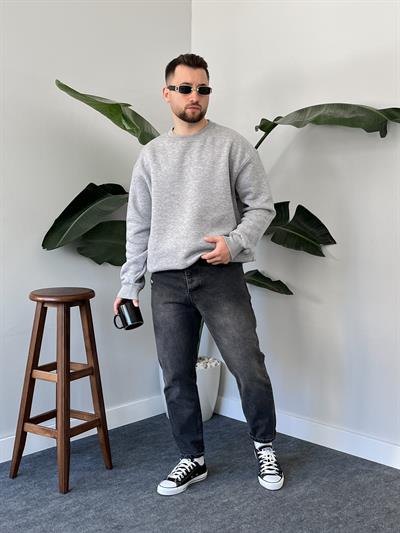 Grimelanj Üç İplik Şardonlu Basic Sweatshirt