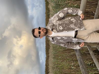 Kahve Rose Pattern Boxy Fit Ceket