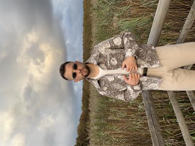 Kahve Rose Pattern Boxy Fit Ceket
