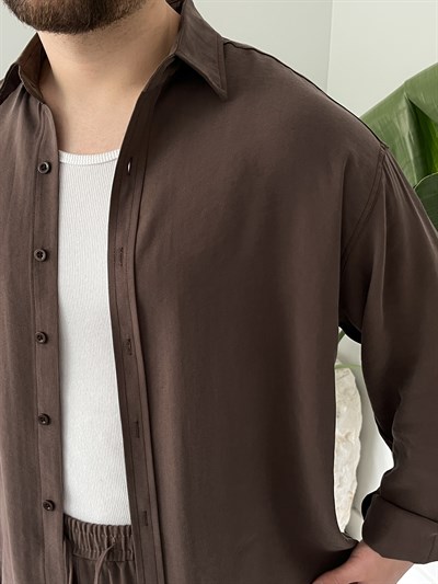 Kahverengi Premium Modal Oversize Takım