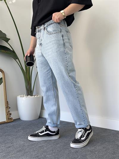 Kar Yıkamalı Mavi Soft Boyfriend Jean