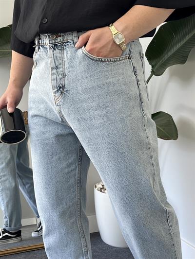 Kar Yıkamalı Mavi Soft Boyfriend Jean