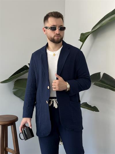 Lacivert Premium Gofre Takım