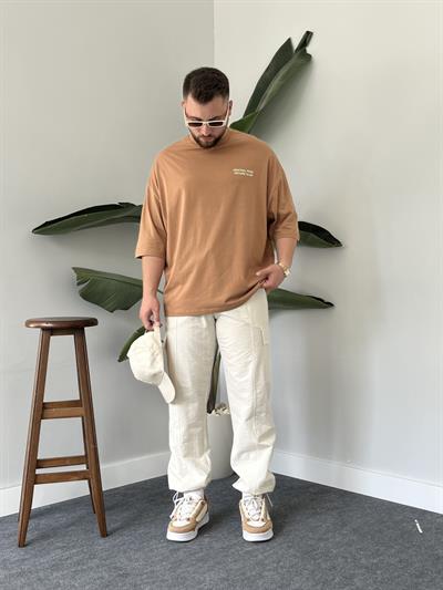 NYC Oranj Baskılı Oversize T-shirt
